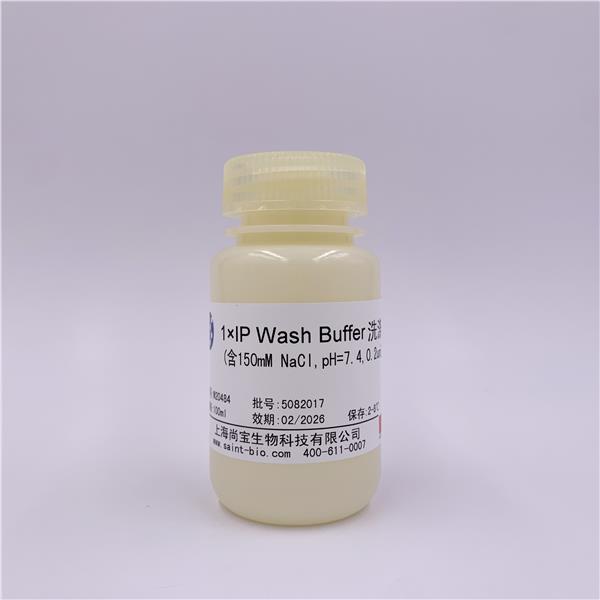 1×IP Wash Buffer洗涤液(含150mM NaCl,pH=7.4,0.2um过滤)